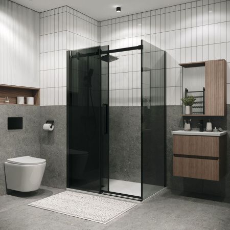 Душевой уголок Grossman Classic 120.K33.04.1590.21.10 150х90 стекло тонированное профиль черный без поддона