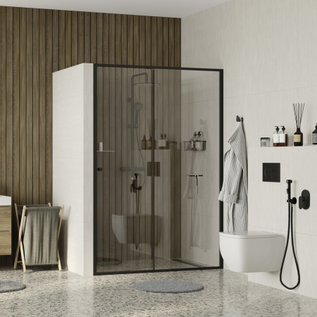 Душевая дверь Wasserkraft Dill 61S 61S13 110х200 стекло прозрачное профиль черный Душевая дверь Wasserkraft Dill 61S 61S13 110х200 стекло прозрачное профиль черный
