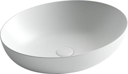 Раковина из сантехнического фарфора Ceramica Nova ELEMENT CN6017MW 50х40 накладная цвет белый без отверстий под смеситель