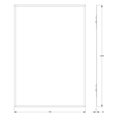 Зеркало Evoform Comfort BY 0933 70х100 подвесное