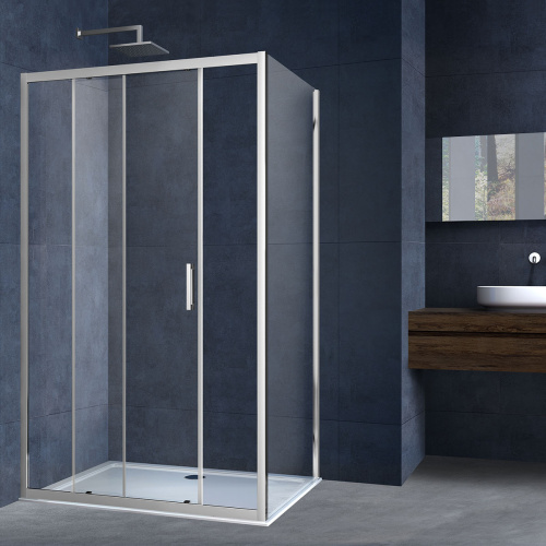 Душевой уголок Vincea Alpha VSR-3AL9015CL 150х90 стекло прозрачное профиль хром глянцевый