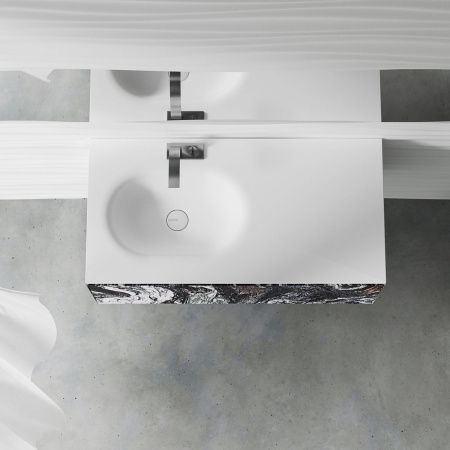 Раковина из искусственного камня S-Stone Salini Onda 1402204MN 200х70 накладная цвет белый