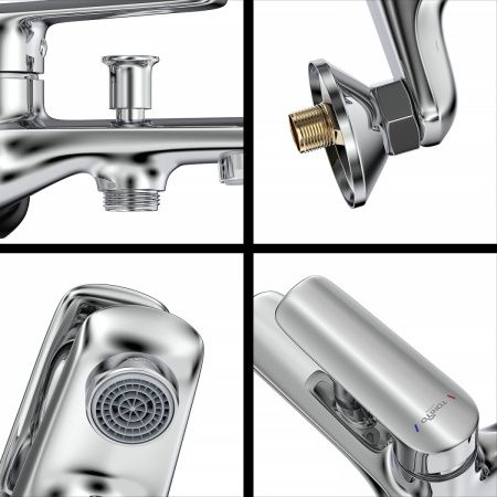 Смеситель для ванны Tokito MISAWA TOK-MIS-1014 настенный хром