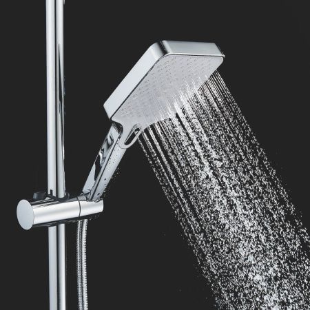 Душевая стойка Shevanik S6136 настенная цвет хром