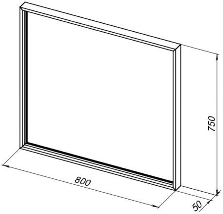 Зеркало с подсветкой De Aqua Алюминиум 00261702 80х80 подвесное