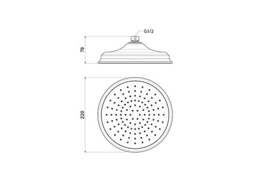 Верхний душ Aquatek КЛАССИК AQ2088CR хром - фото 3