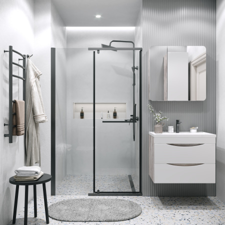 Душевая дверь Grossman Pragma 100.K33.03.100.21.00 100х195 стекло прозрачное профиль черный матовый