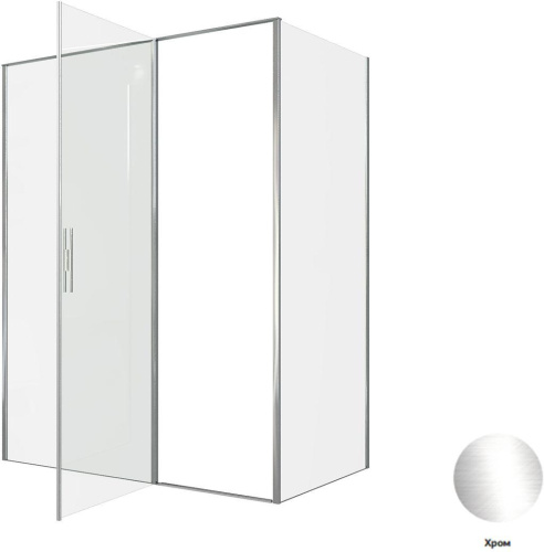 Душевой уголок Allen Brau Priority 3.31037.00 + 3.31043.00 160х90 стекло прозрачное профиль хром глянцевый без поддона - фото 4
