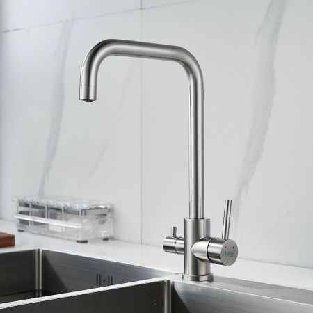 Смеситель для кухни Raffine F118L на мойку сатин