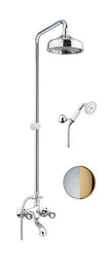 Душевая стойка Fiore 13CO0615 настенная цвет хром/золото - фото 2