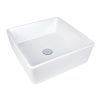 Раковина из сантехнического фарфора Bond Cube S54-390 40х40 накладная цвет белый без отверстий под смеситель