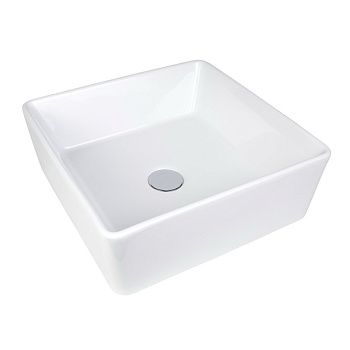 Раковина из сантехнического фарфора Bond Cube S54-390 40х40 накладная цвет белый глянцевый