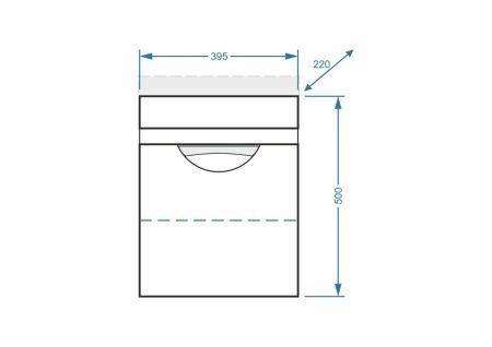 Тумба под раковину Stella Polar Норина SP-00000234 40х20 подвесная цвет белый
