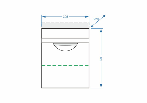 Тумба под раковину Stella Polar Норина SP-00000234 40х22х50 подвесная цвет белый - фото 2