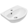 Раковина из сантехнического фарфора Onika Манго MNG40SAWB01 40х33 накладная цвет белый 1 отверстие под смеситель