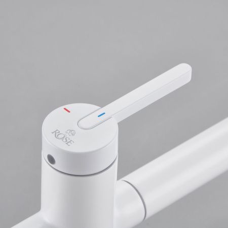 Смеситель для кухни Rose R458C на мойку белый