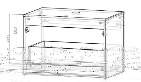 Тумба с раковиной Sintesi STL.W7025_SIN-LVB-APP-409 60х60 подвесная цвет белый