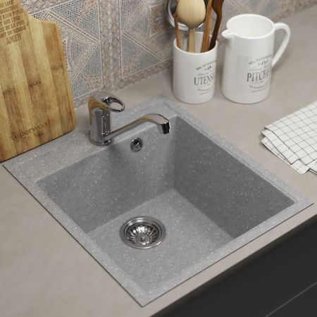 Кухонная мойка Uperwood ECON UPD-404 4910201225 45х50 цвет серый поверхность матовая