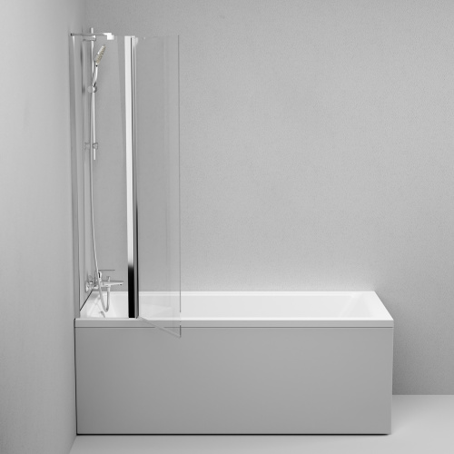 Душевая шторка на ванну Am.Pm Gem W90BS-D3W5-140CT 80х140 стекло прозрачное профиль хром глянцевый ориентация универсальная - фото 5 Душевая шторка на ванну Am.Pm Gem W90BS-D3W5-140CT 80х140 стекло прозрачное профиль хром глянцевый ориентация универсальная - фото 5