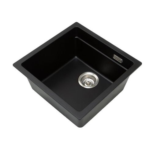Кухонная мойка Grandex Aqua 500104 46х45 цвет черный поверхность матовая - фото 2