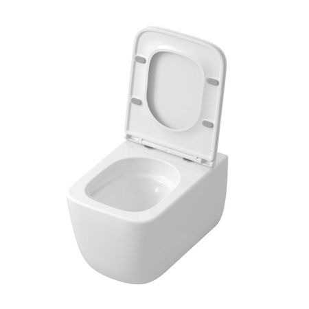 Унитаз подвесной Grossman Торнадо GR-4409SQ белый с сиденьем микролифт безободковый смыв торнадо