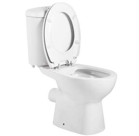 Унитаз-компакт напольный с бачком Iberica Blanca Múnia IB.MUN.121.1B1 белый с сиденьем микролифт безободковый каскадный смыв
