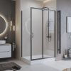 Душевой уголок BelBagno UNO-195 UNO-195-AH-1-120/80-C-NERO 120х80 стекло прозрачное профиль черный без поддона
