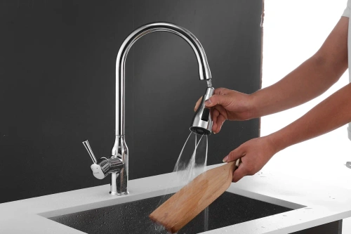 Смеситель для кухни Shevanik S163 на мойку хром - фото 4