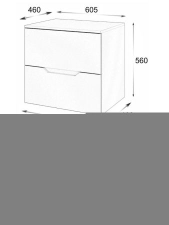 Тумба с раковиной Orange Line Li-60TuLMDF+B07-420W 60х50 подвесная цвет бежевый