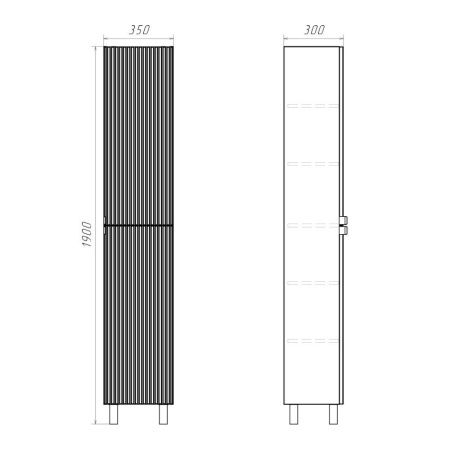 Шкаф-пенал Comforty 00-00019243CF 40х190