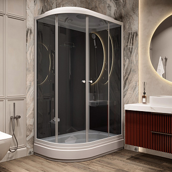 Душевая кабина Parly Classic CM121R 120х80 асимметричная с крышей Душевая кабина Parly Classic CM121R 120х80 асимметричная с крышей