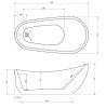 Ванна акриловая Abber AB9288 180х90 отдельностоящая овальная с каркасом
