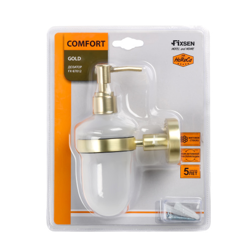 Дозатор жидкого мыла Fixsen Comfort gold FX-87012 - фото 2