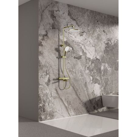Душевая стойка Splenka S223.26.03 настенная цвет золото с термостатом