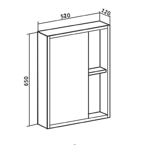 Зеркало-шкаф RUNO ЭКО УТ000001833 52х65 подвесной цвет зеленый - фото 5