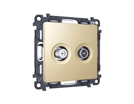 Комплект механизма розетки TV оконечной + SAT 5-862MHz 3.5dB/950-2150MHz 3.5dB Ambrella Volt MA MA613310