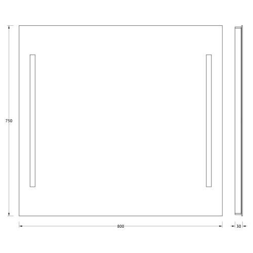 Зеркало со встроенным LED-светильником Evoform Ledline BY 2118 90х75 - фото 2