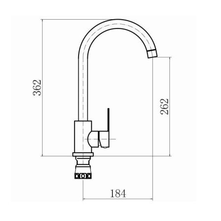 Смеситель для кухни Fashun A54001-13 на мойку бежевый