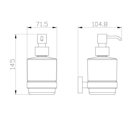 Дозатор для мыла Wonzon & Woghand GRAFFITY WW-9333-BG