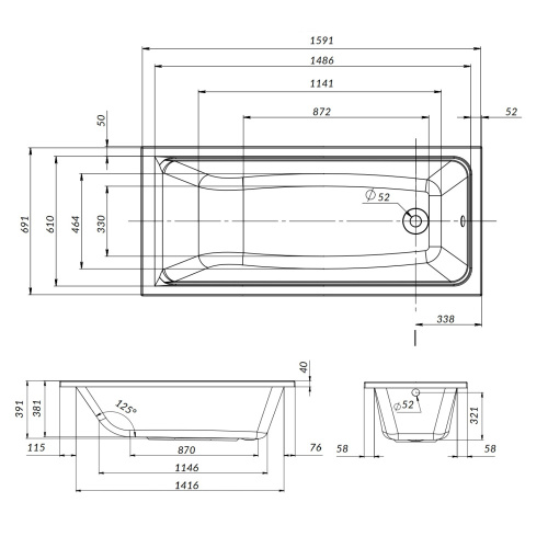 Каркас для ванны Am.Pm Gem W90A-160-070W-R - фото 3