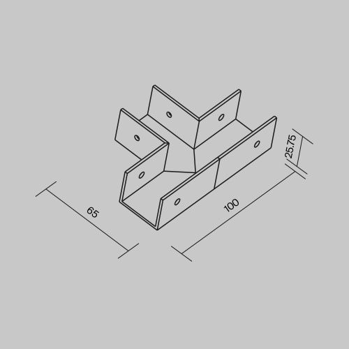 Коннектор для профиля Maytoni Outdoor Elasity IP O-TR001-TC-W - фото 2