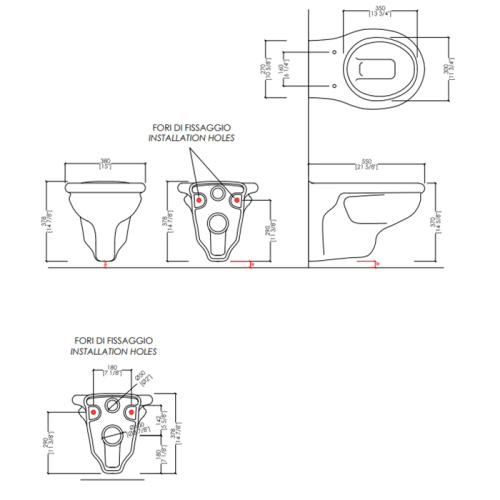 Чаша унитаза подвесная Devon Devon Etoile IBWCSET цвет белый без сиденья душевой смыв - фото 2