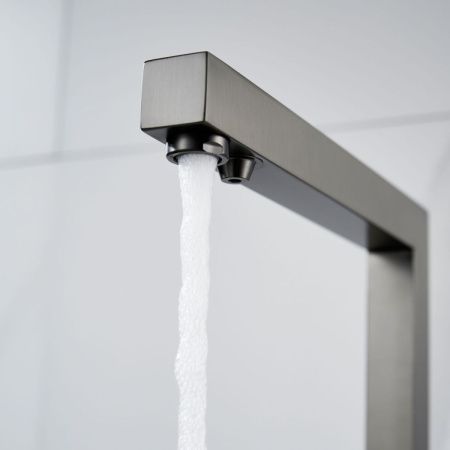 Смеситель для кухни Shevanik S148T на мойку оружейная сталь