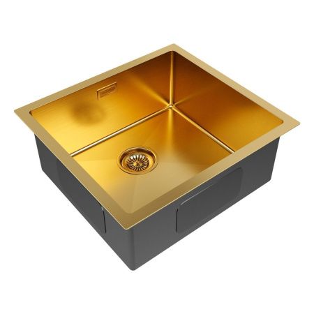 Кухонная мойка Paulmark GERBERG 48 UNI PM254844-BG 45х40 цвет золото поверхность брашированная