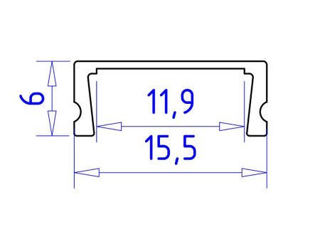 Алюминиевый накладной профиль Ambrella Light Alum Profile (Алум Профиле) GP1700AL