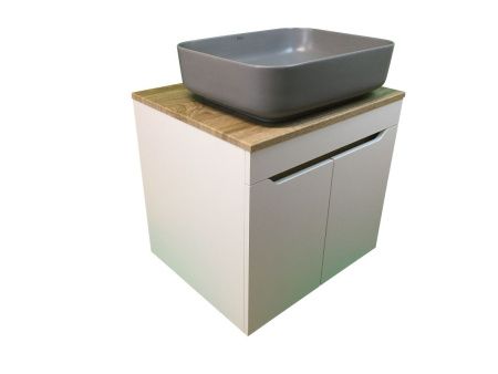 Тумба с раковиной Sintesi STL.W7024_SIN-LVB-APP-409GM 60х60 подвесная цвет белый