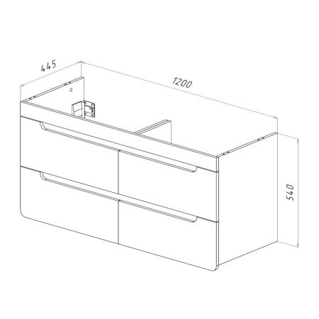 Тумба под раковину LeMark Olivia LM08OL125T 120х40 подвесная цвет белый