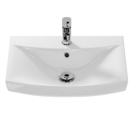 Раковина из сантехнического фарфора Onika Carina UM-CAR55/1 60х40 накладная цвет белый 1 отверстие под смеситель