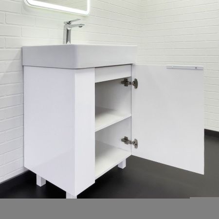 Тумба с раковиной Comforty Асти 00-00019247CF 60х50 напольная цвет белый