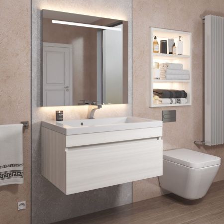 Тумба под раковину Uperwood Eva 3930213464 70х50 подвесная цвет бежевый